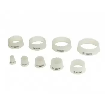 Matfer Bourgeat EXOGLASS® set of Pastry Fluted Round Cutter - 9 pcs -