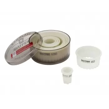 Matfer Bourgeat EXOGLASS® set of Pastry Fluted Round Cutter - 9 pcs -