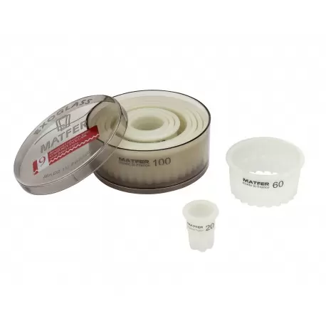 Matfer Bourgeat EXOGLASS® set of Pastry Fluted Round Cutter - 9 pcs - Matfer Bourgeat EXOGLASS® set of Pastry Fluted Round Cutter - 9 pcs -