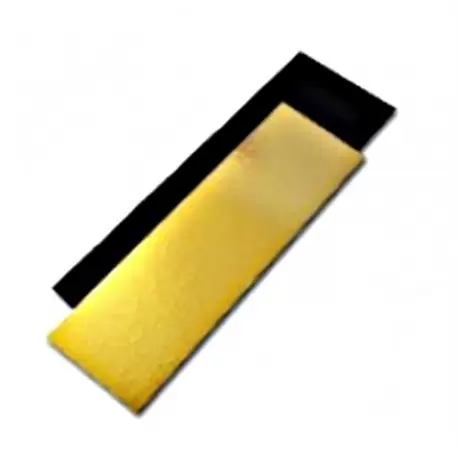 Pastry Chef's Boutique 15769 Black/Gold Rectangular Log Cake Board - 50 x 10 cm - 50pcs Cake Boards Pastry Chef's Boutique 15769 Black/Gold Rectangular Log Cake Board - 50 x 10 cm - 50pcs Cake Boards