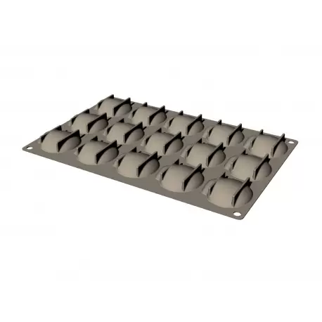 Pavoni Italia SCALLOP Decoration Silicone Mold by Davide Oldani - 50x50x15 - 14ml - 15 indents