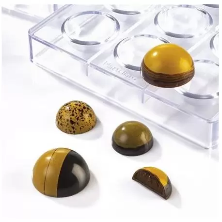 Martellato MA5010 Polycarbonate Hemisphere Half Sphere Chocolate Mold Ø 55x27.5mm Sphere & Domes Molds Martellato MA5010 Polycarbonate Hemisphere Half Sphere Chocolate Mold Ø 55x27.5mm Sphere & Domes Molds
