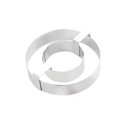 Stainless Steel Cake Ring - Donut Shape 18 x 4cm - 700ml - 40mm H - Martellato