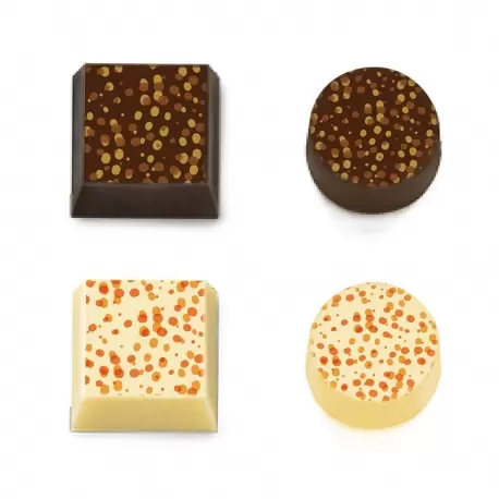 Chocolate World F028896 Chocolate Transfer Sheets - Speckles - 300x400 mm - 10 sheets Chocolate Transfer Sheets Chocolate World F028896 Chocolate Transfer Sheets - Speckles - 300x400 mm - 10 sheets Chocolate Transfer Sheets
