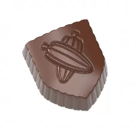 Polycarbonate Coat of Arms with Cocoa Beans Chocolate Mold - 31 x 27 x 15.5 mm - 11gr - 3x8 Cavity - 275x135x24mm Polycarbonate Coat of Arms with Cocoa Beans Chocolate Mold - 31 x 27 x 15.5 mm - 11gr - 3x8 Cavity - 275x135x24mm