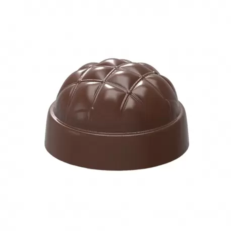 Polycarbonate Chesterfield Circle Chocolate Mold - 30 x 30 x 18 mm - 10.5gr - 3x7 Cavity - 275x135x24mm Polycarbonate Chesterfield Circle Chocolate Mold - 30 x 30 x 18 mm - 10.5gr - 3x7 Cavity - 275x135x24mm