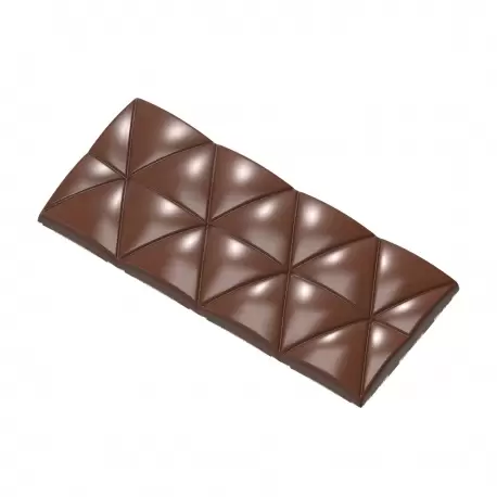 Polycarbonate Convex Triangles Tablet Bar Chocolate Mold - 124 x55 x 8 mm - 51gr - 2x2 Cavity - 275x135x24mm Polycarbonate Convex Triangles Tablet Bar Chocolate Mold - 124 x55 x 8 mm - 51gr - 2x2 Cavity - 275x135x24mm