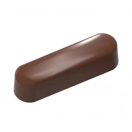 Polycarbonate Praline Éclair Snack Bar by Martin Diez Chocolate Mold - 49 x 14 x 12 mm - 8.5gr - 3x7 Cavity - 275x135x24mm Polycarbonate Praline Éclair Snack Bar by Martin Diez Chocolate Mold - 49 x 14 x 12 mm - 8.5gr - 3x7 Cavity - 275x135x24mm