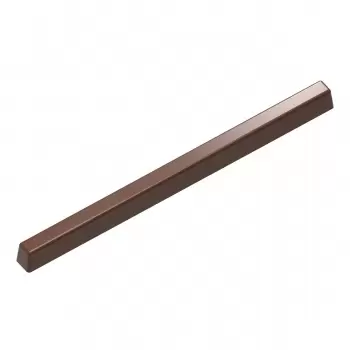 Polycarbonate Rectangular Snack Bar Chocolate Mold by Martin Diez - 115 x 7 x 8 mm - 7gr - 1 x 15 cavity