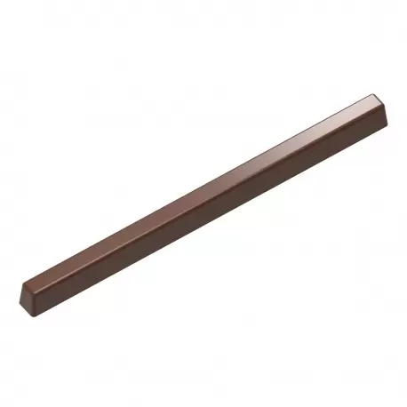 Polycarbonate Rectangular Snack Bar Chocolate Mold by Martin Diez - 115 x 7 x 8 mm - 7gr - 1 x 15 cavity