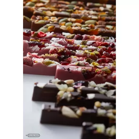 Polycarbonate Rectangular Snack Bar Chocolate Mold by Martin Diez - 115 x 7 x 8 mm - 7gr - 1 x 15 cavity