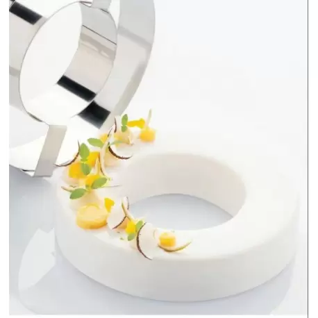 Stainless Steel Cake Ring - Donut Shape 18 x 4cm - 700ml - 40mm H - Martellato