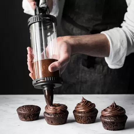 De Buyer 3358.01 De Buyer Pastry pressure piston LE TUBE Pastry Gun and 13 cookie discs Non-Disposable Pastry Bags De Buyer 3358.01 De Buyer Pastry pressure piston LE TUBE Pastry Gun and 13 cookie discs Non-Disposable Pastry Bags