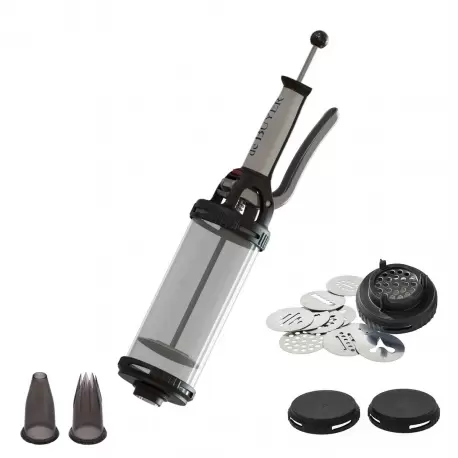 De Buyer 3358.01 De Buyer Pastry pressure piston LE TUBE Pastry Gun and 13 cookie discs Non-Disposable Pastry Bags De Buyer 3358.01 De Buyer Pastry pressure piston LE TUBE Pastry Gun and 13 cookie discs Non-Disposable Pastry Bags