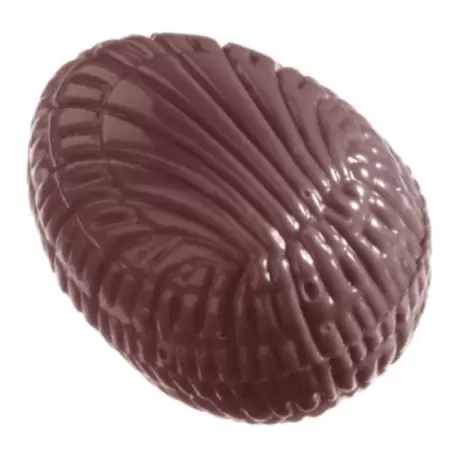 Polycarbonate Chocolate Egg Shaped Shell Mold - 33 x 23 x 11 mm - 5 gr - Double Mold - 5 x 8 Cavity Polycarbonate Chocolate Egg Shaped Shell Mold - 33 x 23 x 11 mm - 5 gr - Double Mold - 5 x 8 Cavity