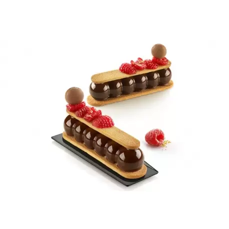 Silikomart Truffle Eclair 75 by Carmine di Donna - 30 x 130 x 27 mm - 600 mL - 8 Cavity Silikomart Truffle Eclair 75 by Carmine di Donna - 30 x 130 x 27 mm - 600 mL - 8 Cavity