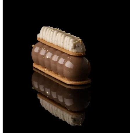 Silikomart Truffle Eclair 75 by Carmine di Donna - 30 x 130 x 27 mm - 600 mL - 8 Cavity Silikomart Truffle Eclair 75 by Carmine di Donna - 30 x 130 x 27 mm - 600 mL - 8 Cavity