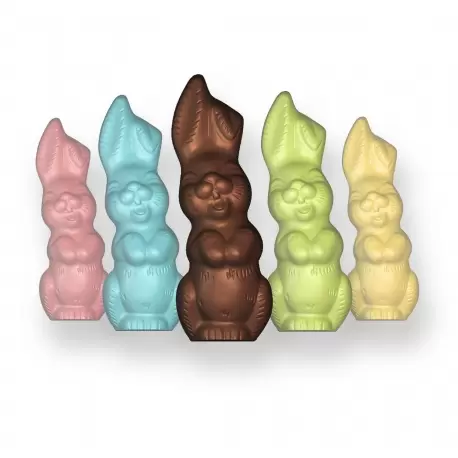 Polycarbonate Chocolate Easter Bunny Rabbit Mold - Medium Size - 156 x 56 mm - 2 x 2 cavity - 275x175 mm Polycarbonate Chocolate Easter Bunny Rabbit Mold - Medium Size - 156 x 56 mm - 2 x 2 cavity - 275x175 mm