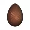 Polycarbonate Chocolate Knurled Wood Effect Egg Mold - 150 x 99.7 mm - 2 cavity - 275 x 175 x 24 mm