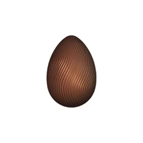 Polycarbonate Chocolate Knurled Wood Effect Egg Mold - 65 x 45 mm - 2 x 4 cavity - 275 x 175 x 24 mm Polycarbonate Chocolate Knurled Wood Effect Egg Mold - 65 x 45 mm - 2 x 4 cavity - 275 x 175 x 24 mm