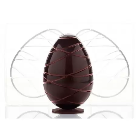 Martellato 20U504 Polycarbonate Chocolate Easter Egg Mold - BOND- 101 x 150 mm - 210gr - 2 cavities for 1 whole egg Easter Molds Martellato 20U504 Polycarbonate Chocolate Easter Egg Mold - BOND- 101 x 150 mm - 210gr - 2 cavities for 1 whole egg Easter Molds