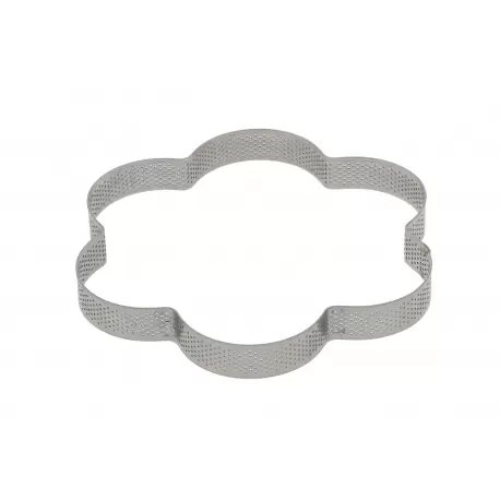 Pastry Chef's Boutique 06625 Stainless Steel Perforated Flower Circle Tart Ring - 5 Parts - Ø 20 x 2.5 cm Other Shaped Rings Pastry Chef's Boutique 06625 Stainless Steel Perforated Flower Circle Tart Ring - 5 Parts - Ø 20 x 2.5 cm Other Shaped Rings
