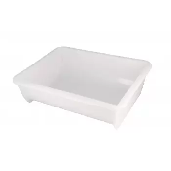 Plastic Rectangular Dough Container - 20 Liters - Rounded Corners Inside - Fit 40 cm wide Pastry Cart