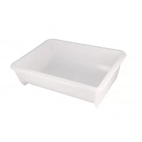 Plastic Rectangular Dough Container - 20 Liters - Rounded Corners Inside - Fit 40 cm wide Pastry Cart