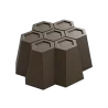 Pastry Chef's Boutique PCB53 Polycarbonate Honeycomb Grid Praline Chocolate Mold - 36x32x16mm - 13gr - 3x7 Cavity - 275x135x2...