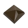 Pastry Chef's Boutique PCB99 Polycarbonate Square Shaped Geometric Pyramid Indent Chocolate Mold - 32x32x11mm - 7gr - 3x7 Cav...