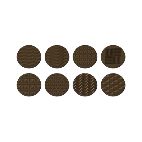 Pastry Chef's Boutique PCB103 Polycarbonate Round Disc Multi Design Caraques Chocolate Mold - 44x4mm - 7gr - 2x5 Cavity - 275... Pastry Chef's Boutique PCB103 Polycarbonate Round Disc Multi Design Caraques Chocolate Mold - 44x4mm - 7gr - 2x5 Cavity - 275...