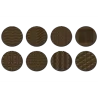 Pastry Chef's Boutique PCB103 Polycarbonate Round Disc Multi Design Caraques Chocolate Mold - 44x4mm - 7gr - 2x5 Cavity - 275...