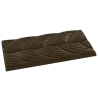 Pastry Chef's Boutique PCB303 Polycarbonate Wavy Braided Wheat Bar Chocolate Mold - 150x75x9mm - 94gr - 1x3 Cavity - 275x135x...