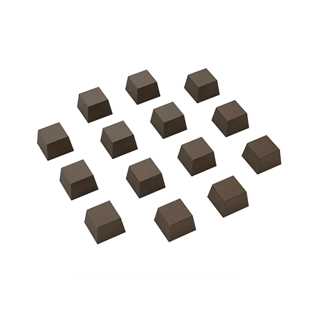 Pastry Chef's Boutique PCB532 Polycarbonate Tiny Chocolate Squares Mold - 15x15x10mm - 2gr - 9x15 Cavity - 275x175x24mm Choco... Pastry Chef's Boutique PCB532 Polycarbonate Tiny Chocolate Squares Mold - 15x15x10mm - 2gr - 9x15 Cavity - 275x175x24mm Choco...