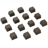 Pastry Chef's Boutique PCB532 Polycarbonate Tiny Chocolate Squares Mold - 15x15x10mm - 2gr - 9x15 Cavity - 275x175x24mm Choco...