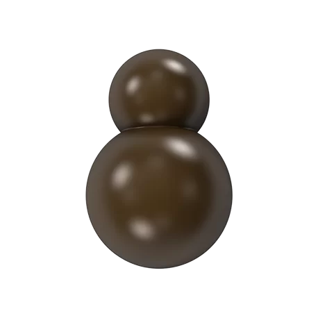 Polycarbonate Round Christmas Snowman Chocolate Mold - 76x50x25mm - 50gr - 2x4 Cavity - 275x175x25mm - Pastry Chef's Boutique