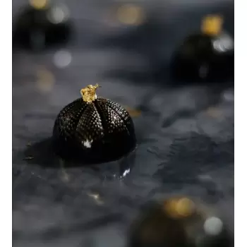 Polycarbonate The Uni (Sea Urchin) by the Dutch Pastry Team Chocolate Mold - 30 x 30 x 17 mm - 10.5gr - 3x7 Cavity - 275x135mm