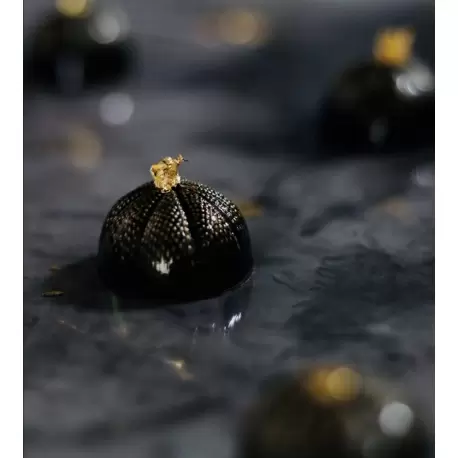Polycarbonate The Uni (Sea Urchin) by the Dutch Pastry Team Chocolate Mold - 30 x 30 x 17 mm - 10.5gr - 3x7 Cavity - 275x135mm Polycarbonate The Uni (Sea Urchin) by the Dutch Pastry Team Chocolate Mold - 30 x 30 x 17 mm - 10.5gr - 3x7 Cavity - 275x135mm