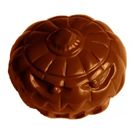 Polycarbonate Mini Halloween 3D Pumpkin Chocolate Mold - 35 x 27 x 17 mm - 8.5gr - 3x8 Cavity - 275x135x24mm