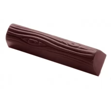 Polycarbonate Long Buche Wood Log Chocolate Mold - 77 x 18 x 19 mm - 27gr - 6 x 3 cavity Polycarbonate Long Buche Wood Log Chocolate Mold - 77 x 18 x 19 mm - 27gr - 6 x 3 cavity