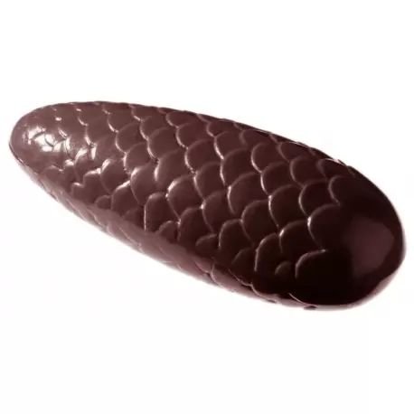 Polycarbonate Long Spruce Pinecone Chocolate Mold - 89 x 33 x 16 mm - 30gr - 2 x 5 cavity Polycarbonate Long Spruce Pinecone Chocolate Mold - 89 x 33 x 16 mm - 30gr - 2 x 5 cavity