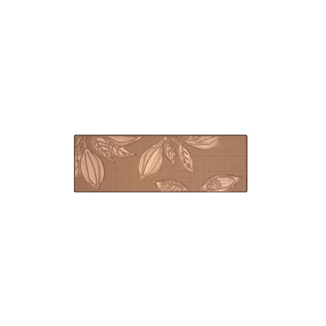 Polycarbonate Cacao Bean Chocolate Tablet Bar Mold - 210mm x 70mm x 6mm H - 2x1 cavity - 100gr Polycarbonate Cacao Bean Chocolate Tablet Bar Mold - 210mm x 70mm x 6mm H - 2x1 cavity - 100gr