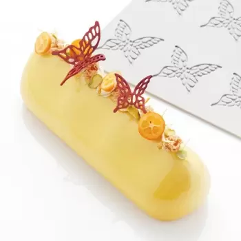 Pavoni Italia Large Mariposa Butterfly Decoration Silicone Mold - 60x58x2mm - 8 Cavity - 2 ml