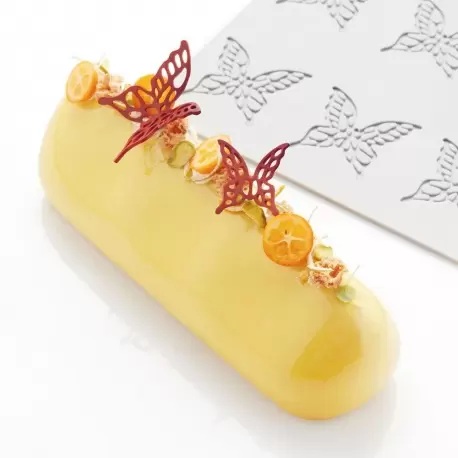 Pavoni Italia Large Mariposa Butterfly Decoration Silicone Mold - 60x58x2mm - 8 Cavity - 2 ml
