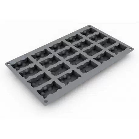 Pavoni Italia Gruyere Cheese Decoration Silicone Mold - 50 mm x 31 mm x 18 mm H - 20 cavity - 22 ml