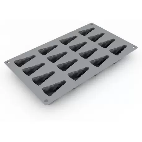 Pavoni Italia Cheese Decoration Silicone Mold - 57 mm x 30 mm x 27 mm H - 16 cavity - 26 ml