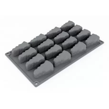 Pavoni Italia Cheese Decoration Silicone Mold - 57 mm x 30 mm x 27 mm H - 16 cavity - 26 ml