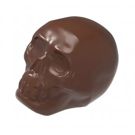 Magnetic Polycarbonate Chocolate Large Skull Mold - 103 mm x 150 mm x 106.5 mm H - 1 x 1 cavity Magnetic Polycarbonate Chocolate Large Skull Mold - 103 mm x 150 mm x 106.5 mm H - 1 x 1 cavity