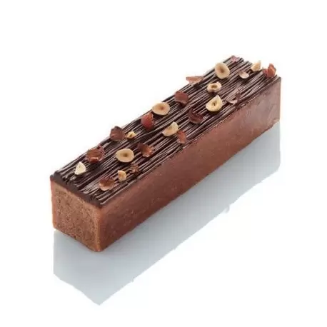 Professional Stainless Steel Rectangle & Oval Travel Cake Mold by Frank Haasnoot - Full Mold 255 mm x 84 mm H x 62 mm Professional Stainless Steel Rectangle & Oval Travel Cake Mold by Frank Haasnoot - Full Mold 255 mm x 84 mm H x 62 mm