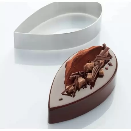 Martellato 48H4X23 Professional Stainless Steel Calisson Quenelle Entremet Pastry Ring by Frank Haasnoot - 124 mm x 227 mm h ... Martellato 48H4X23 Professional Stainless Steel Calisson Quenelle Entremet Pastry Ring by Frank Haasnoot - 124 mm x 227 mm h ...